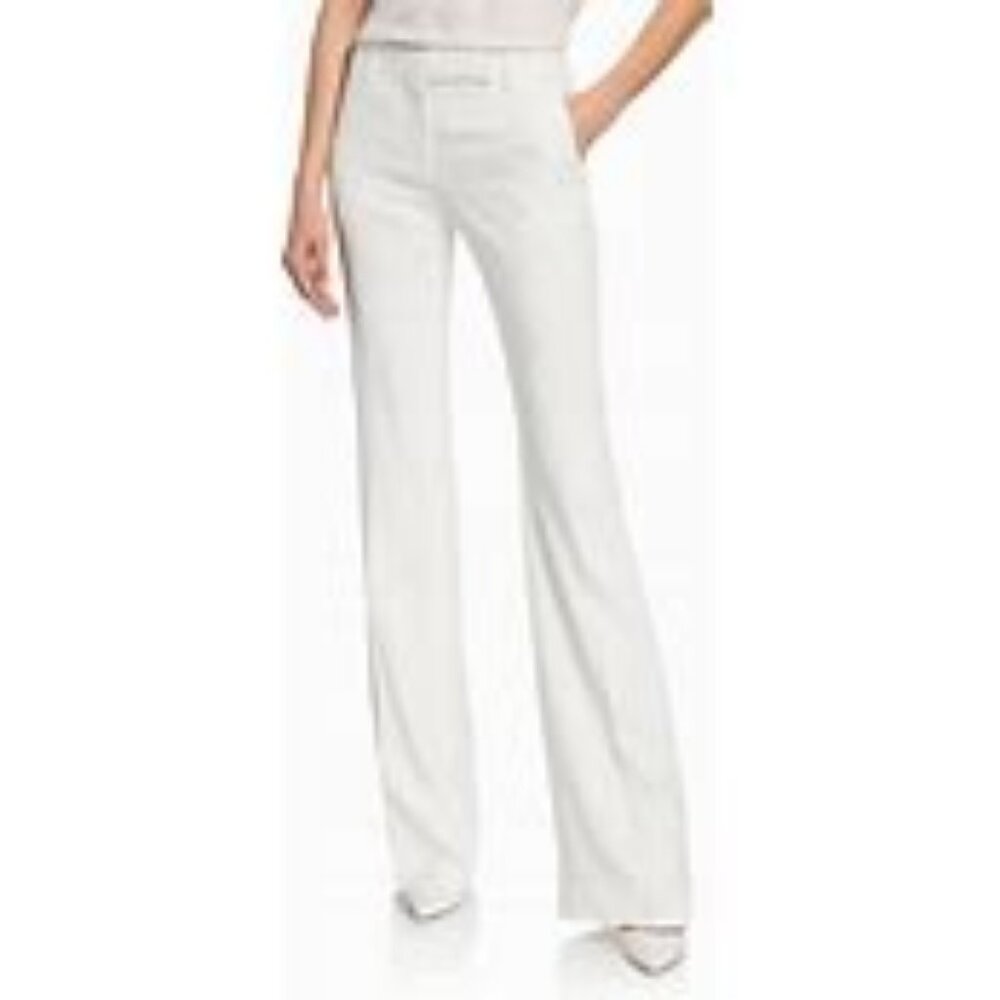 Alexander McQueen off white leaf crepe pants